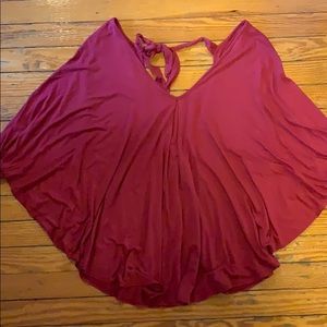 Scoop neck flowy blouse